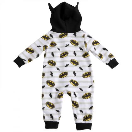 Batman Symbols Infant Hooded Fleece Coveralls with Ears alternate image