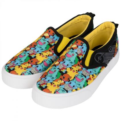Pokemon The Original Four Types Boy's Low Top Slip On Shoes alternate image