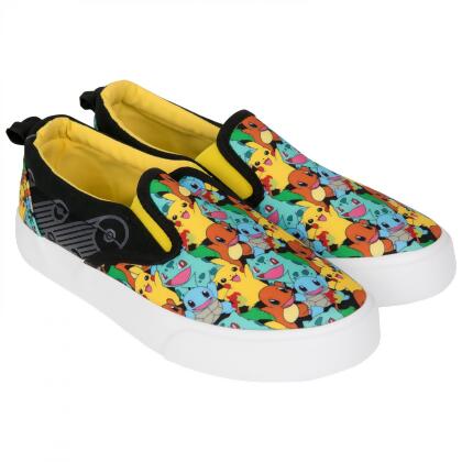 Pokemon The Original Four Types Boy's Low Top Slip On Shoes alternate image