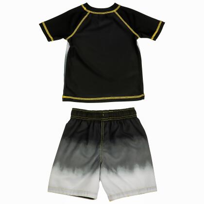 Batman Logo Toddler Swim Shorts and Rash Guard Set alternate image