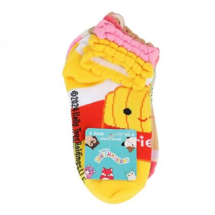 Squishmallows Mixed Characters Girls Ankle Socks 6-Pack alternate image