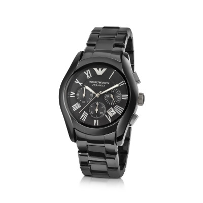 armani ceramic chronograph watch