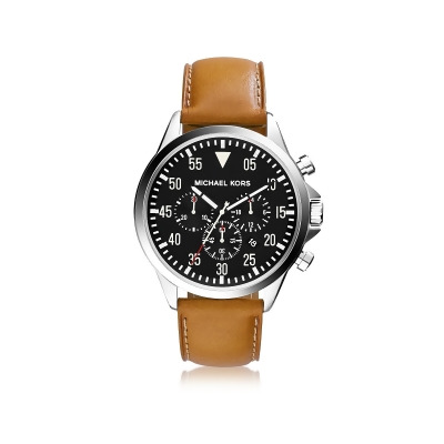 mk watch leather strap