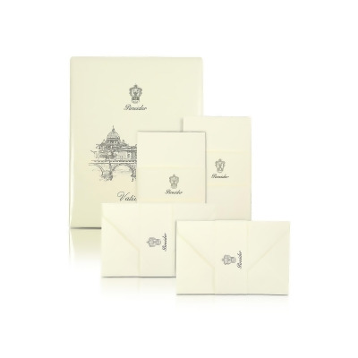 Pineider Designer Desk Accessories Vaticano 25 Ivory Deckle