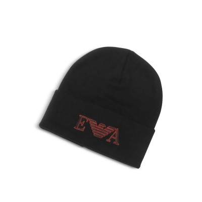 designer black beanie hat