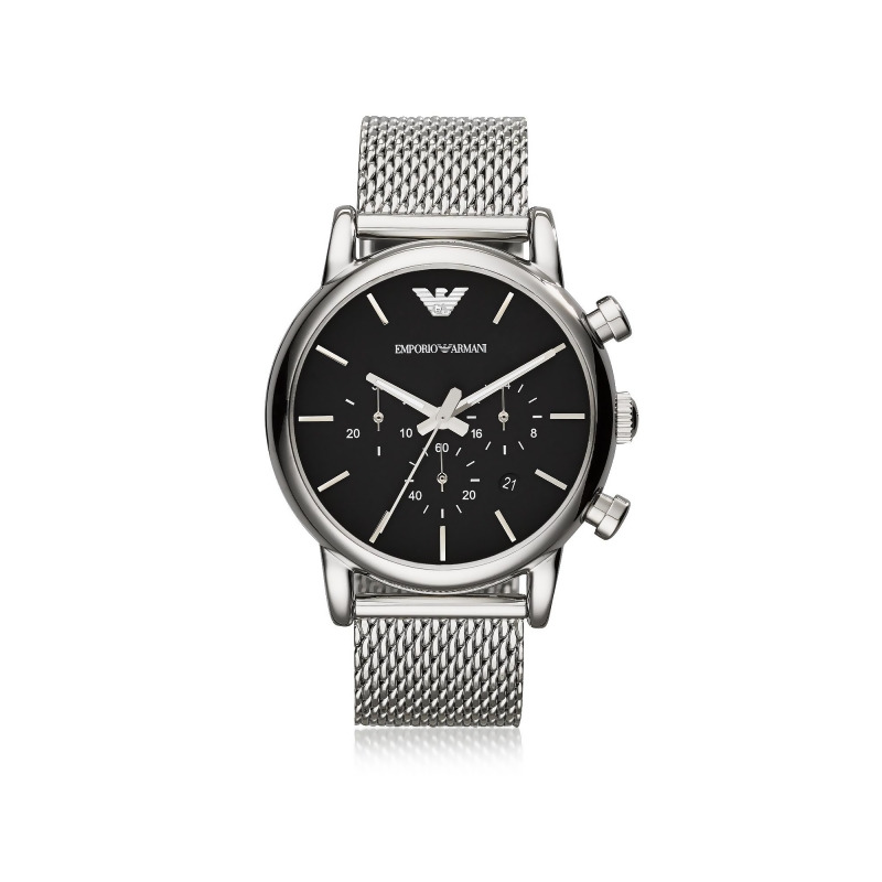 Watches, Stainless Steel Black Dial 