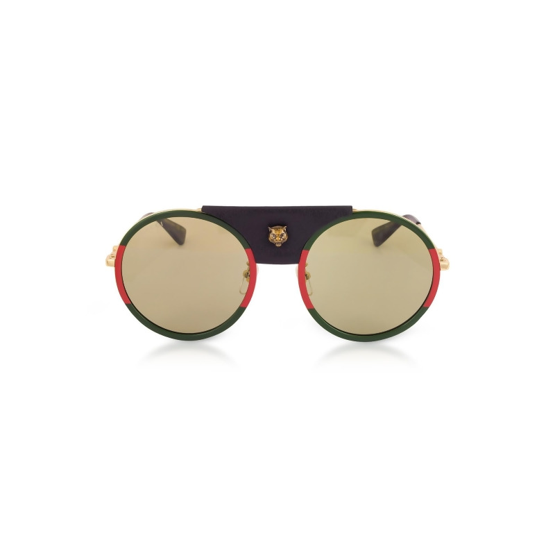 gucci leather sunglasses