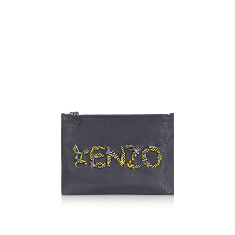 kenzo leather clutch