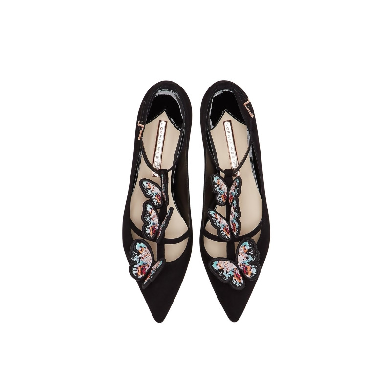 Sophia Webster Designer Shoes Black Multi Riva Flat Ballerinas From Forzieri Singapore At Shop Com Sg