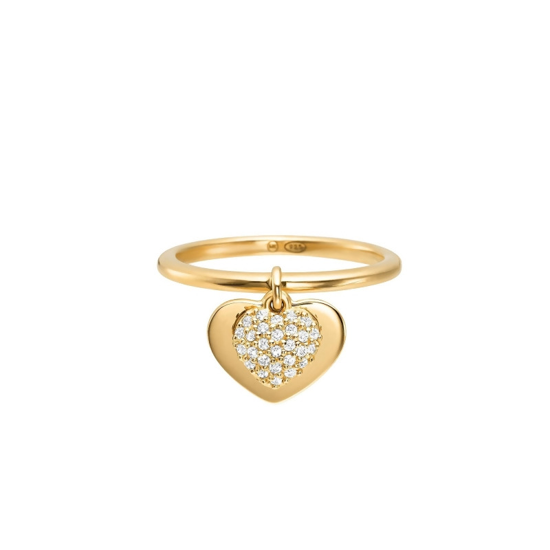 Michael Kors Designer Rings Kors Heart 14k Gold Plated Sterling Silver Pave Ring From Forzieri Singapore At Shop Com Sg