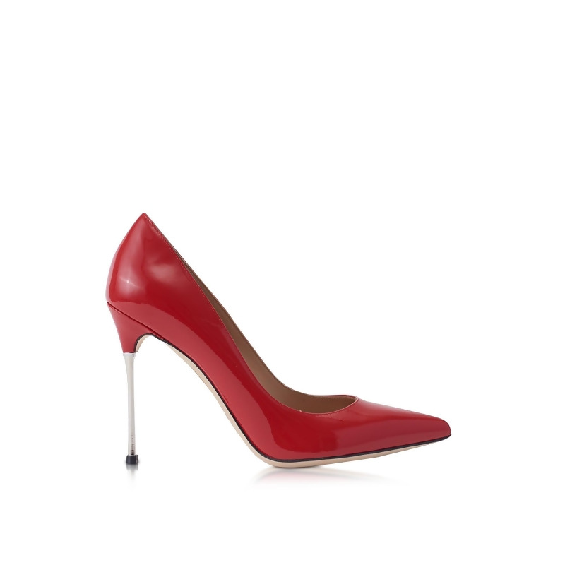 red leather pumps shoes