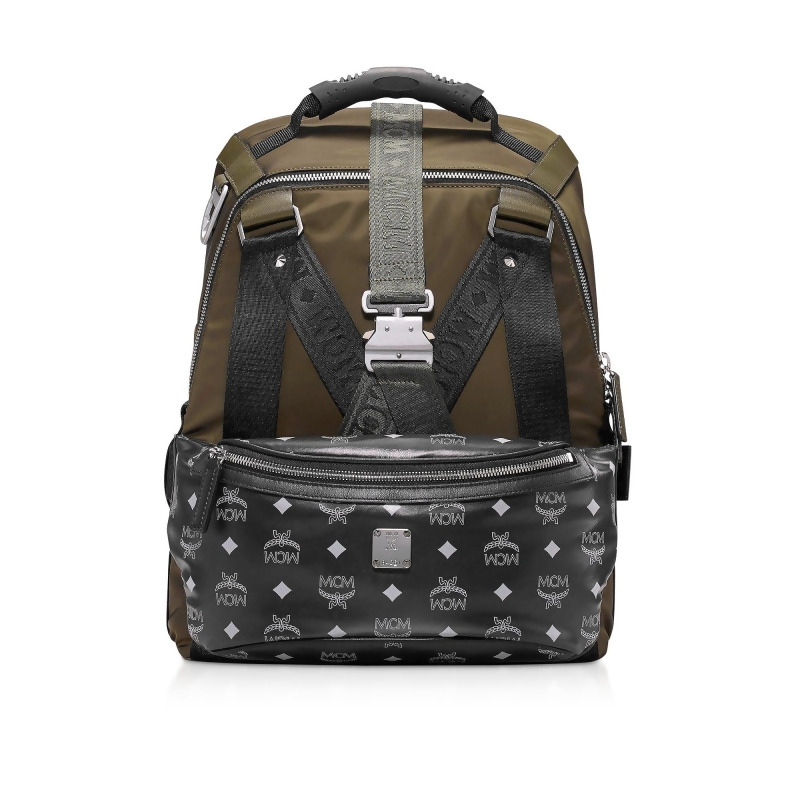 mcm nylon backpack