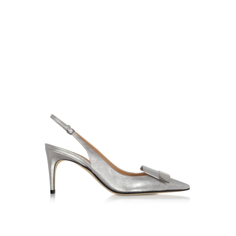 Sergio Rossi Designer Shoes, Silver 