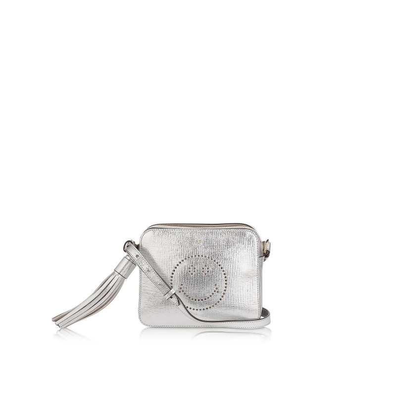 designer silver crossbody bag