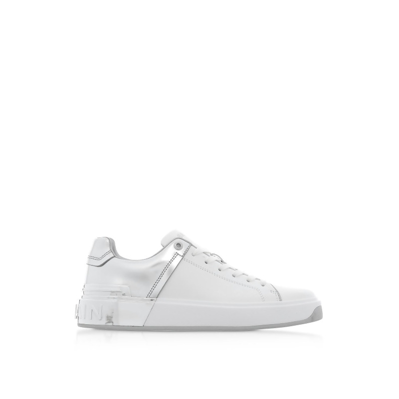 Balmain Designer Shoes, White \u0026 Silver 