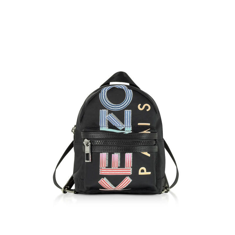 black nylon mini backpack