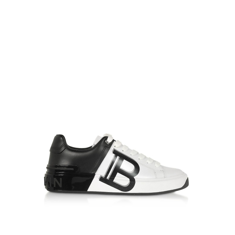 Balmain Designer Shoes, White \u0026 Black 