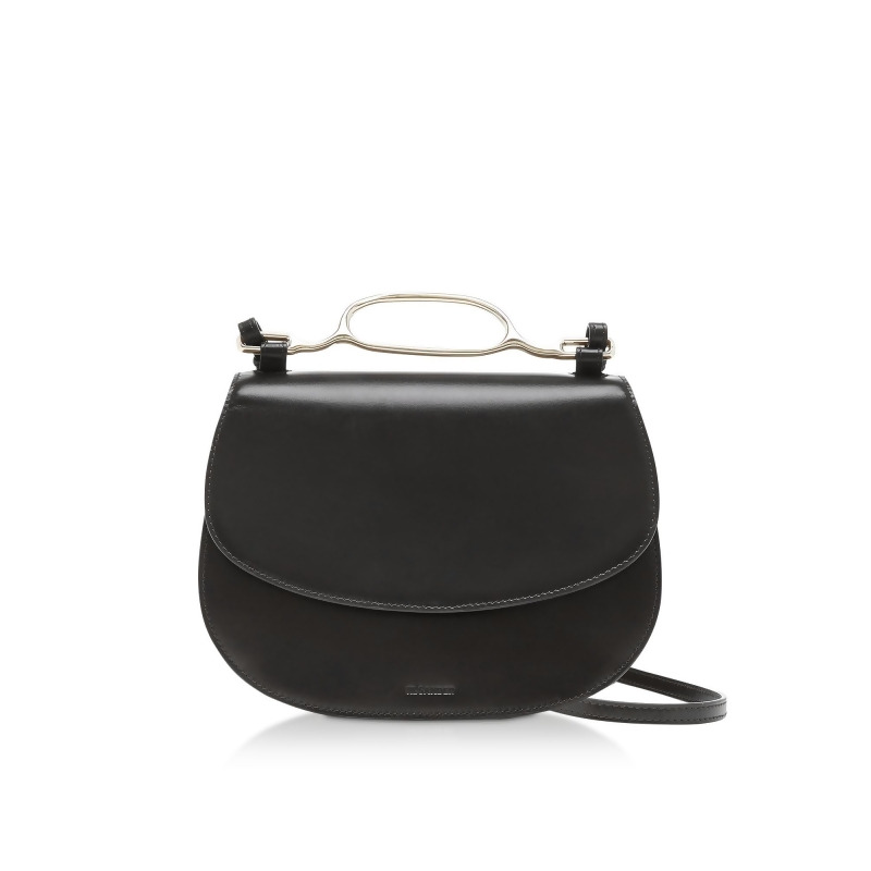 Jil Sander Designer Handbags Small Black L Shiny Lux Calf Leather Handlebar Crossbody Bag From Forzieri Singapore At Shop Com Sg