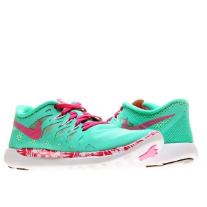 Nike 5.0 Print Gs Menta/Hot Pink-Green Glow-Black Girls' Shoes 716537-300 - 6 Grade School