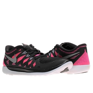 Nike 5.0 Gs Black/Metallic Silver Girls' Running Shoes 644446-001 - 5.5 Grade School
