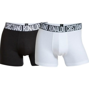 Cristiano Ronaldo Cr7 2-Pack Boxer Briefs Wht/Blk Men's Underwear 8103-49-900 - S