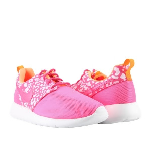 Nike Roshe Run Print Gs Pink/Black Big Girls Running Shoes 677784-603 - 5 Grade School