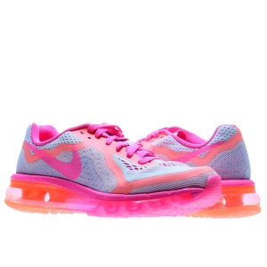 Nike Air Max 2014 Gs Pure Platinum/Bright Mango Girls Running Shoes 631331-003 - 5 Grade School
