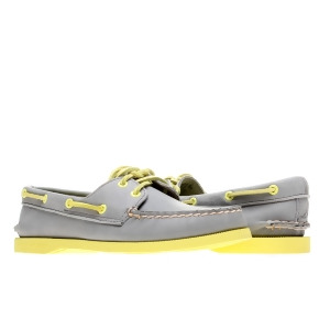 Sperry Top Sider Authentic Originals Grey/Yellow Women's Boat Shoes 9826413 - 6.5