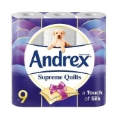 Andrex Supreme Quilts Toilet Roll 9'S (6Packs) Andrex Supreme Quilts Toilet Roll 9'S (6Packs)