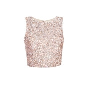 Lace & Beads Picasso Beige Sequin Top Lace & Beads Picasso Beige Sequin Top