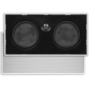 Monoprice 5-1/4-inch 8-ohm Center Channel Micro-Flanged In-Wall Speaker 40W Nom 80W Max - All