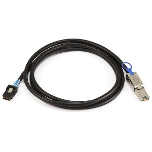 Monoprice 2m 28Awg External Mini Sas 26pin Sff-8088 Male to Internal Mini Sas 36pin Sff-8087 Male Cable Black - All