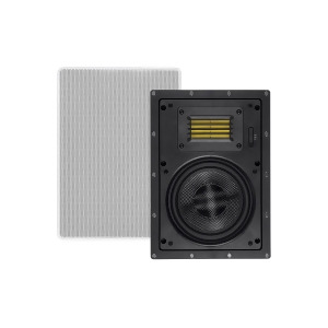 Monoprice Amber In-Wall Speakers 6.5-inch 2-way Carbon Fiber with Ribbon Tweeter pair - All