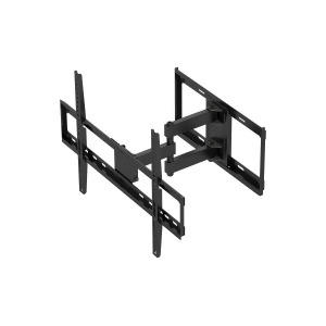 Monoprice Titan Series Full Motion Dual Stud Single Arm Wall Mount For Large Up to 70 Inch TVs Displays Max 77 Lbs. 200x200 to 600x400 Black - All