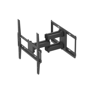 Monoprice Titan Series Full Motion Dual Stud Single Arm Wall Mount For Medium Up to 55 Inch TVs Displays Max 99 Lbs. 200x200 to 400x400 Black - All