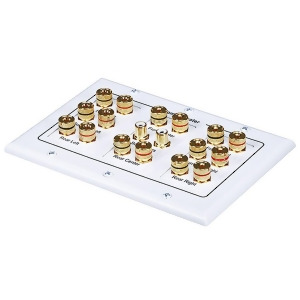 Monoprice 3-Gang 8.2 Surround Sound Distribution Coupler Wall Plate - All