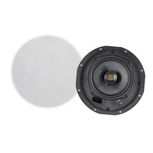Monoprice Amber Ceiling Speakers 6.5-inch 2-way Carbon Fiber with Ribbon Tweeter pair - All