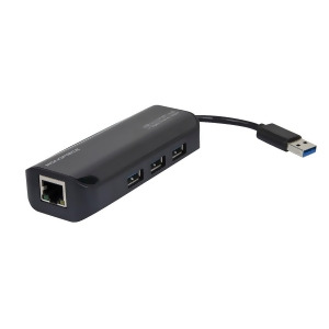 Monoprice Usb 3.0 3 Port Hub with Gigabit Ethernet Adapter - All