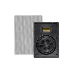 Monoprice Amber In-Wall Speakers 8-inch 2-way Carbon Fiber with Ribbon Tweeter pair - All
