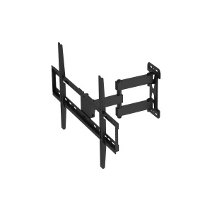 Monoprice Titan Series Full Motion Single Stud Single Arm Wall Mount For Large Up to 70 Inch TVs Displays Max 77 Lbs. 200x200 to 600x400 Black - All