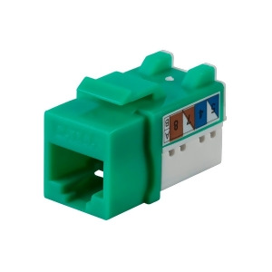 Monoprice Cat6A 90 Degree Unshielded Punch Down Keystone Jack Dual Type Idc 25 Pack Green - All