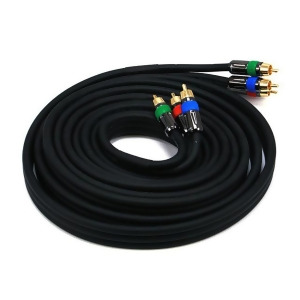 Monoprice 12ft 18Awg Cl2 Premium 3-Rca Component Video/Audio Rg-6/u Coaxial Cable Black - All