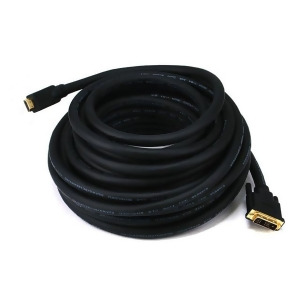 Monoprice 50ft 22Awg Cl2 Standard Hdmi to Dvi Adapter Cable Black - All