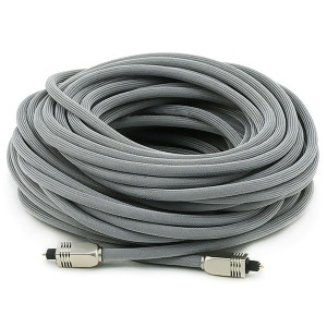 Monoprice 75ft Premium Optical Toslink Cable w/ Metal Fancy Connectors - All