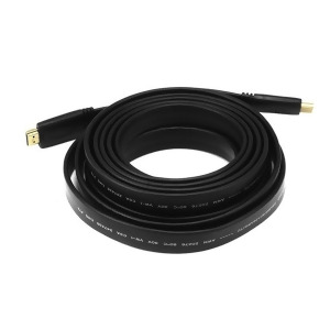 Monoprice Commercial Series Flat High Speed Hdmi Cable 4K 24Hz 10.2Gbps 24Awg Cl2 15ft Black - All