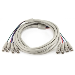 Monoprice 10ft 4x Bnc Male to 4x Bnc Male Cable White - All