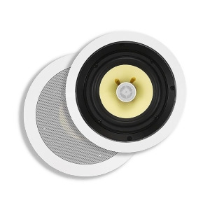 Monoprice 6-1/2-inch Kevlar 2-Way In-Ceiling Speakers Pair 60W Nominal 120W Max - All