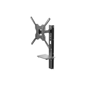 Monoprice Full Motion Wall Mount Bracket with height adjustment Support Shelf for Medium 32 55in TVs up to 66 lbs - All