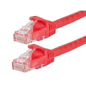 Monoprice Flexboot Cat6 Ethernet Patch Cable Network Internet Cord Rj45 Stranded 550Mhz Utp Pure Bare Copper Wire 24Awg 100ft Red - All