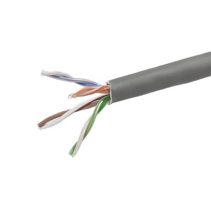 Monoprice Cat5e Ethernet Bulk Cable Network Internet Cord Solid 350Mhz Utp Cmp Plenum Pure Bare Copper Wire 24Awg 1000ft Gray - All
